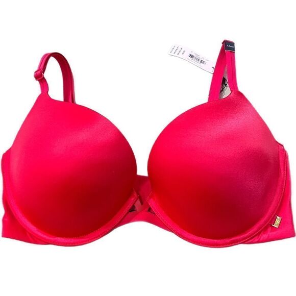 Victoria’s Secret Very Sexy Push Up Heavily Padded Satiny bra Red 32DDD - Picture 4 of 4